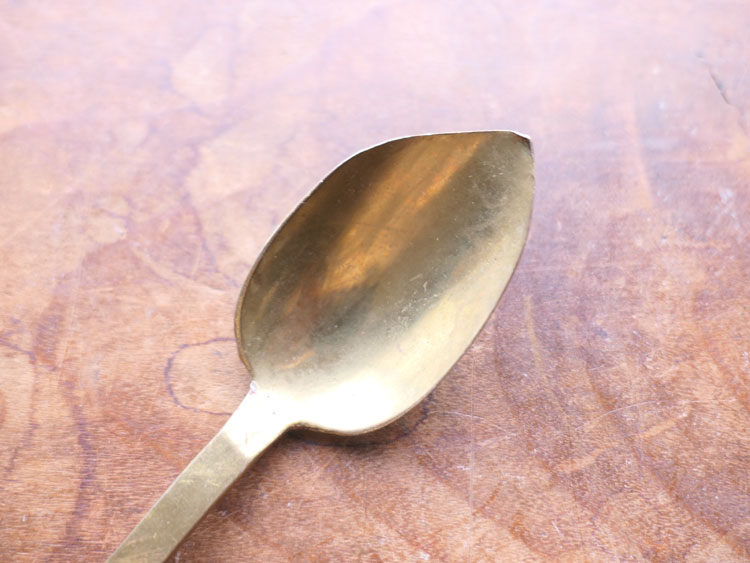1800年代頃フランス・真鍮・スプーン・18.3cm
