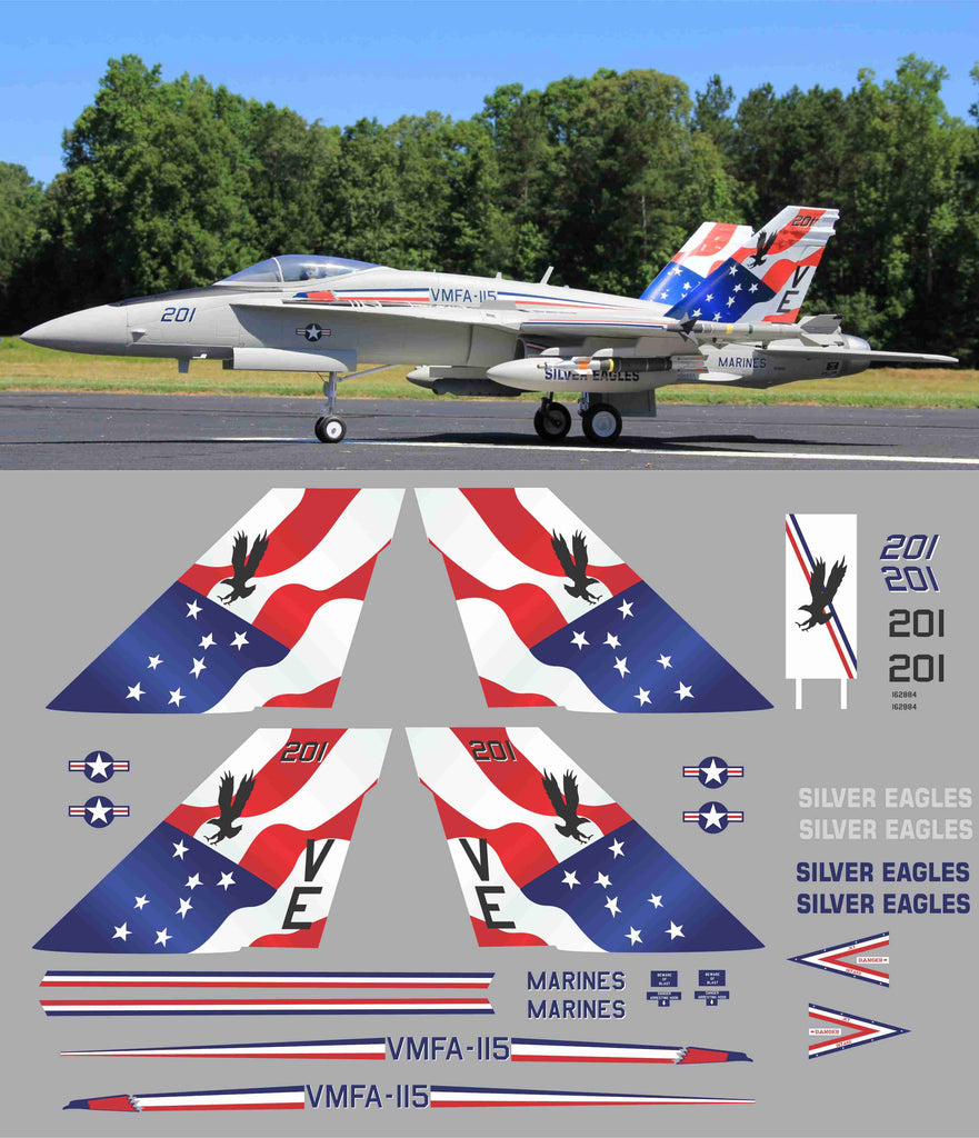 F-18 VMFA-115 Silver Eagles Graphics Set – Callie Graphics