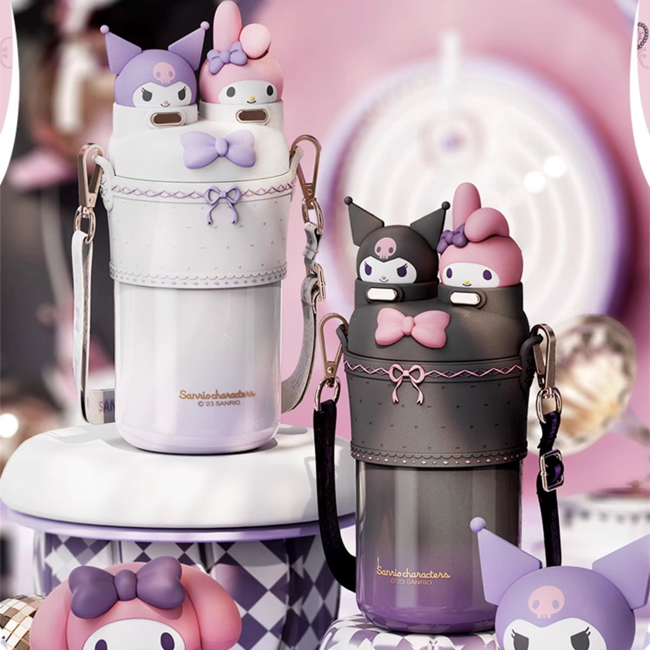 サンリオ］マイメロディ&クロミ 双子 ステンレスマグ ボトル 550ML