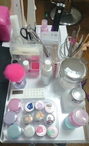 ネイリスト検定1級☆セットボックスの中身とテーブルセッティング