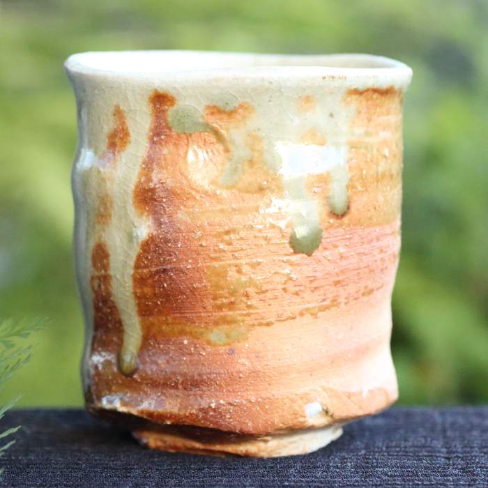 小島憲二 伊賀焼 湯のみ茶碗 緑茶ゆのみ フリーカップ 作家もの焼酎カップ