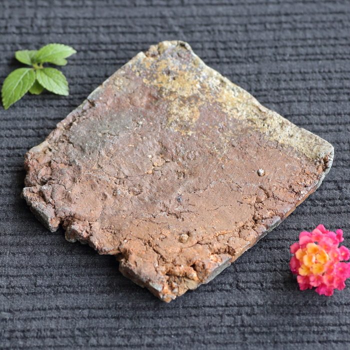 森本良信 備前角皿 和食器 銘々皿 穴窯焼成陶プレート 備前焼小皿 四角皿