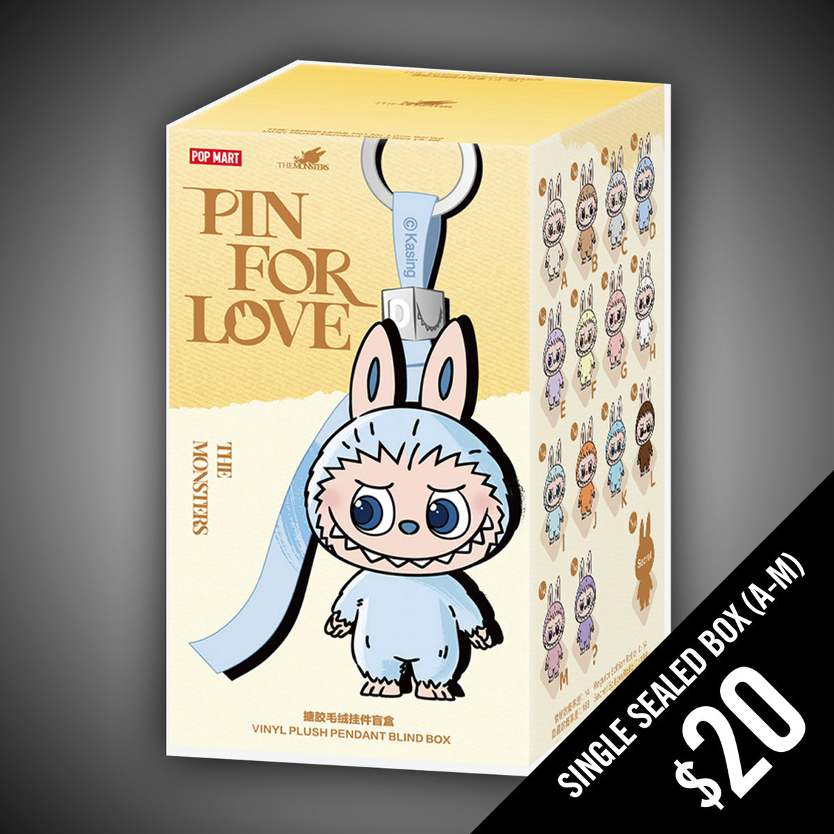 Pop PIN FOR LOVE - THE MONSTERS イニシャル ラブブ S Mart x THE