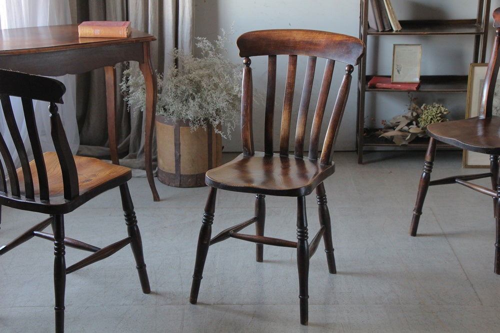 2脚あり！1890年代ヴィクトリアンキッチンチェア イギリスアンティーク