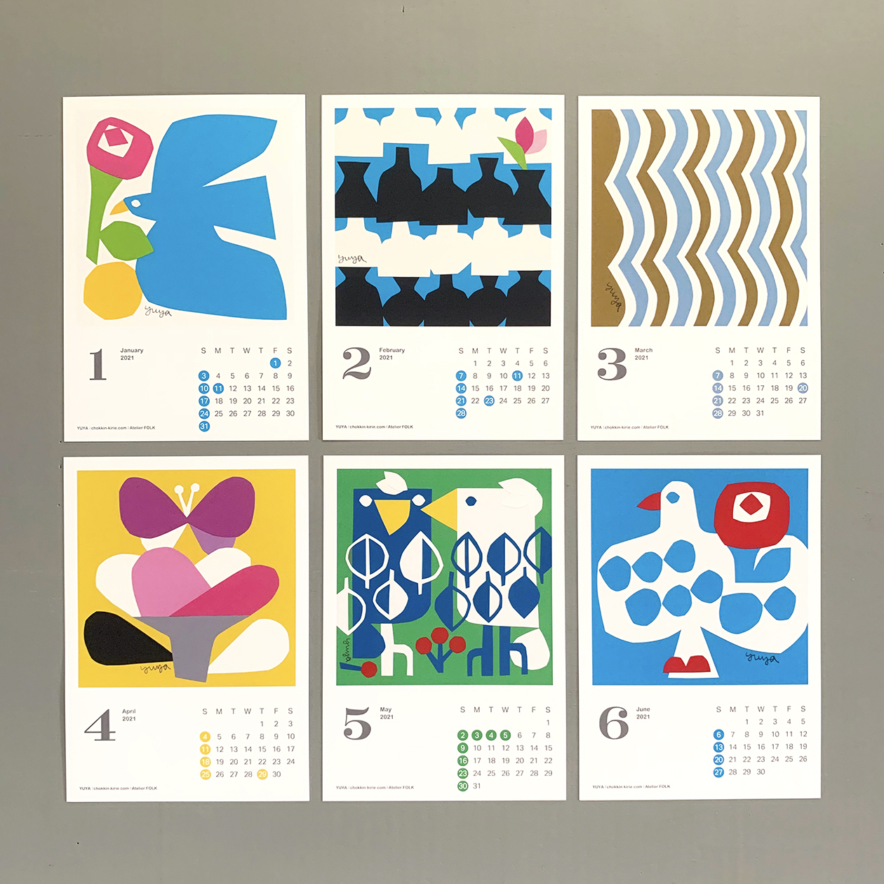 YUYAカレンダー2021「ちょっきんきりえ12か月」 - YUYA｜ちょっきんき
