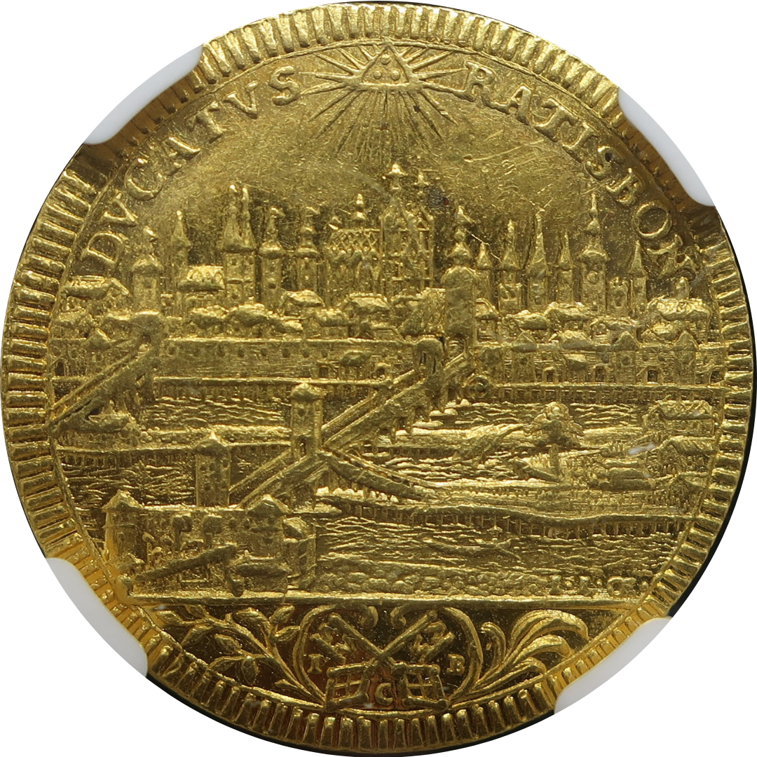 1765-90 ドイツ レーゲンスブルク ダカット金貨 都市景観 ヨーゼフ2世