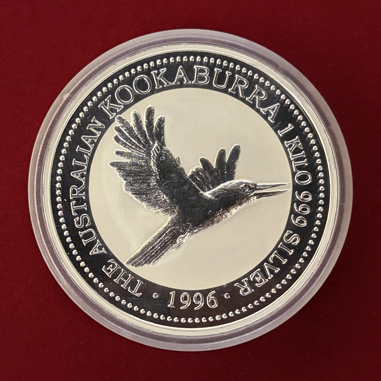 オーストラリア】ワライカワセミ 30ドル 1kg銀貨 1996［B-0000507