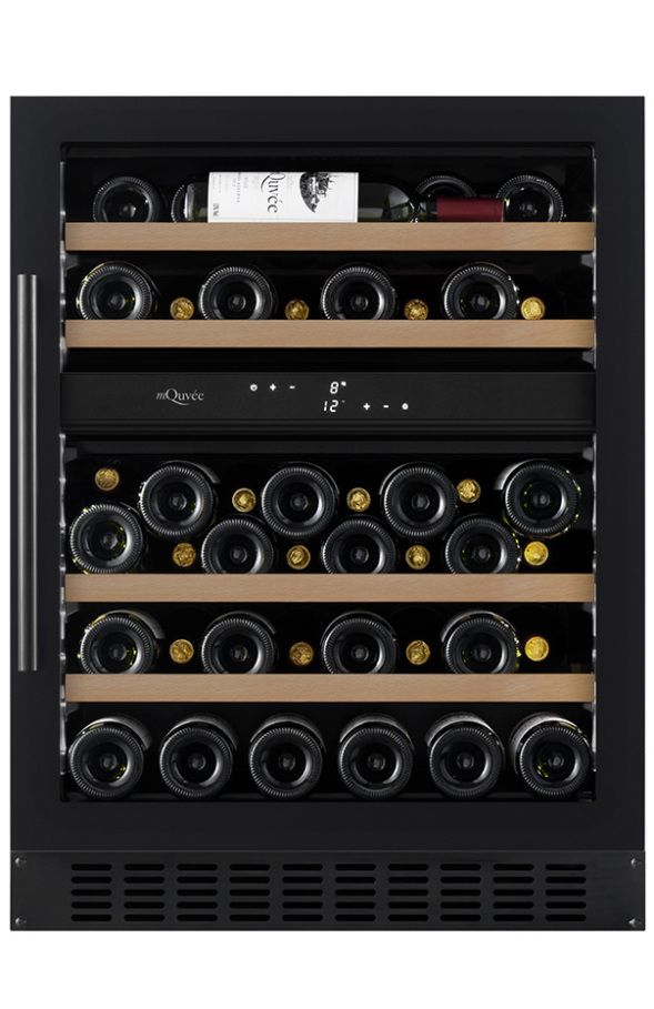 mQuvée WineCave 700 60D Black | 45 Bottle Dual Zone Wine Fridge
