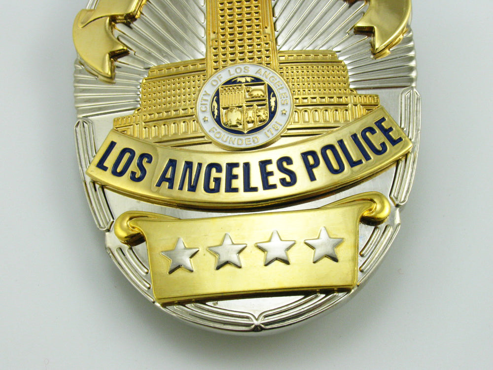 LAPD Chief Los Angeles Police Badge Replica Movie Props With Four