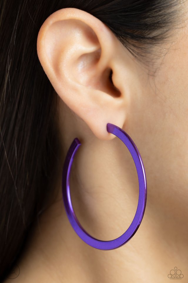 Paparazzi Earring ~ Pop HOOP - Purple – Paparazzi Jewelry | Online