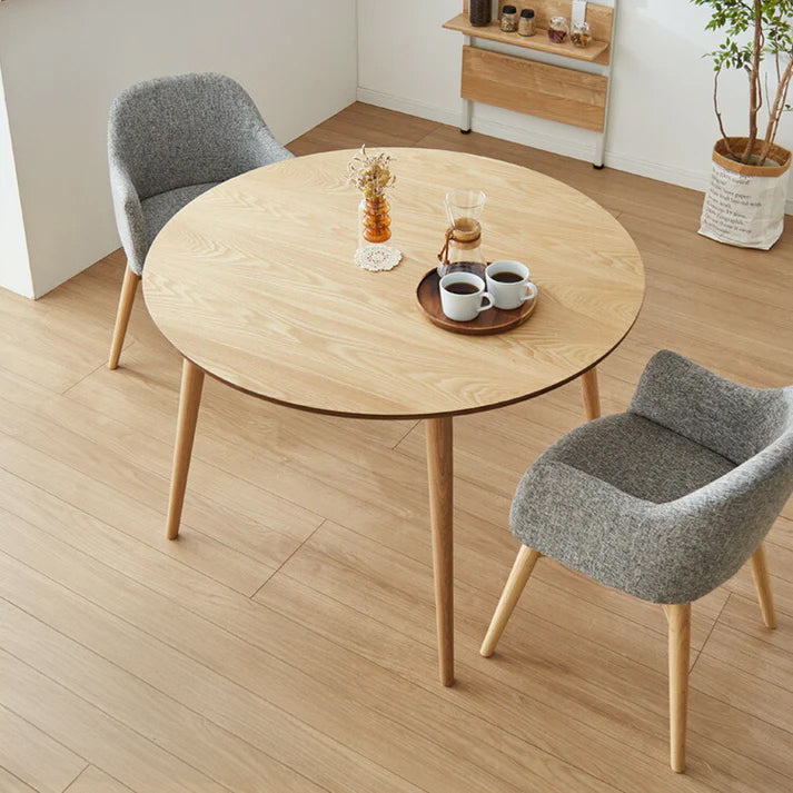 ダイニングテーブル 円形 幅110cm 単品 天然木 木目 おしゃれ 北欧 丸
