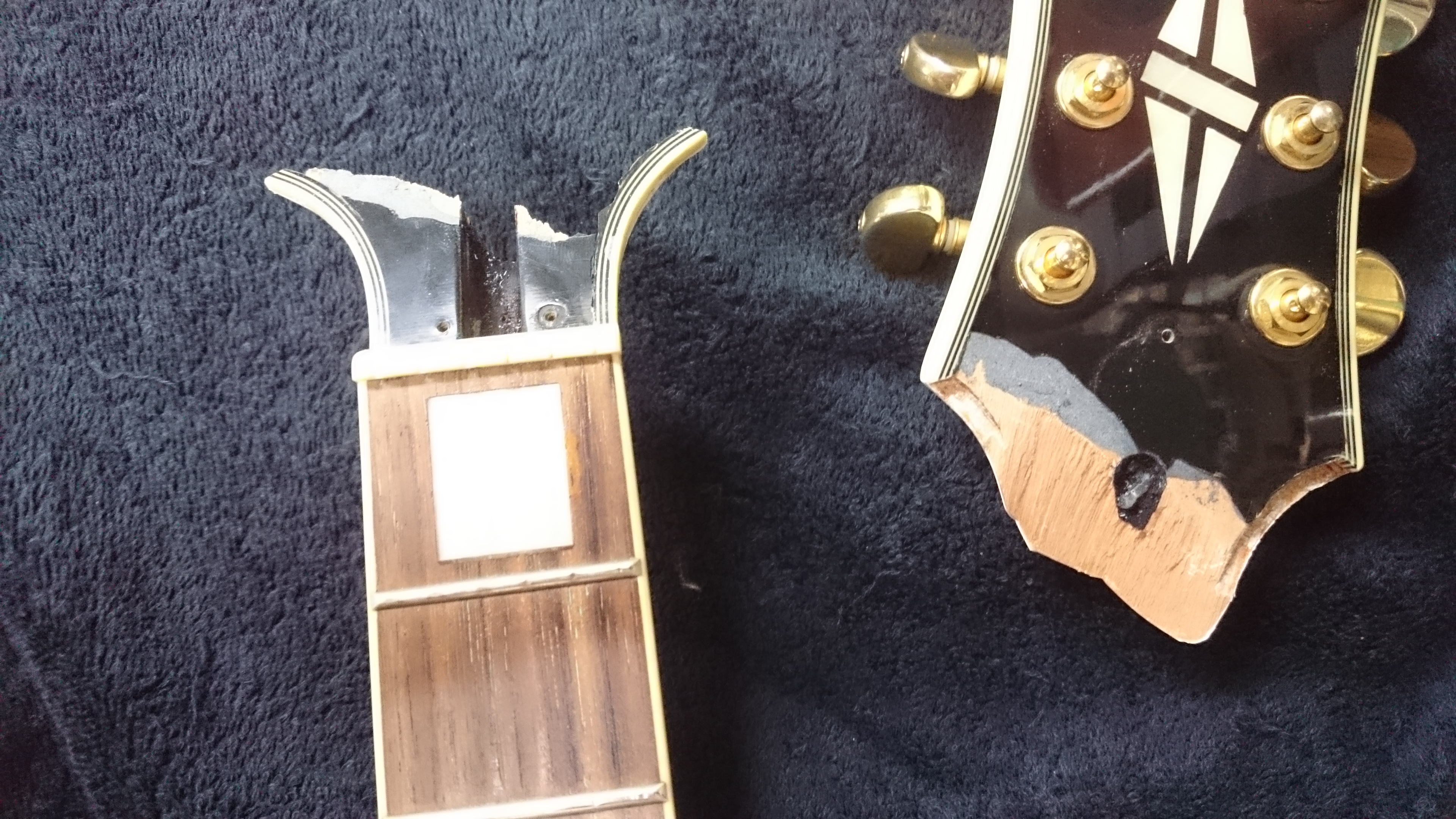 エピフォン レスポールカスタム ネック折れリペア | ギターリペア工房