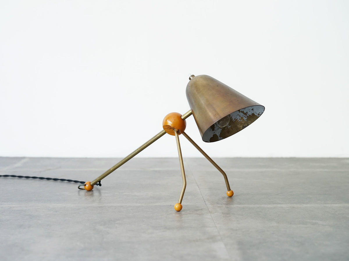 真鍮製ヴィンテージランプ 1950年代製 Jacques Biny ジャックビニー