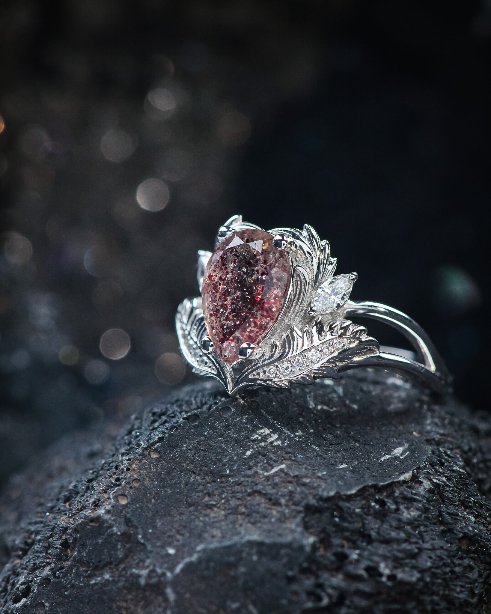 Engagement ring with tanzanite┃Amazing Nature Inspired Engagement