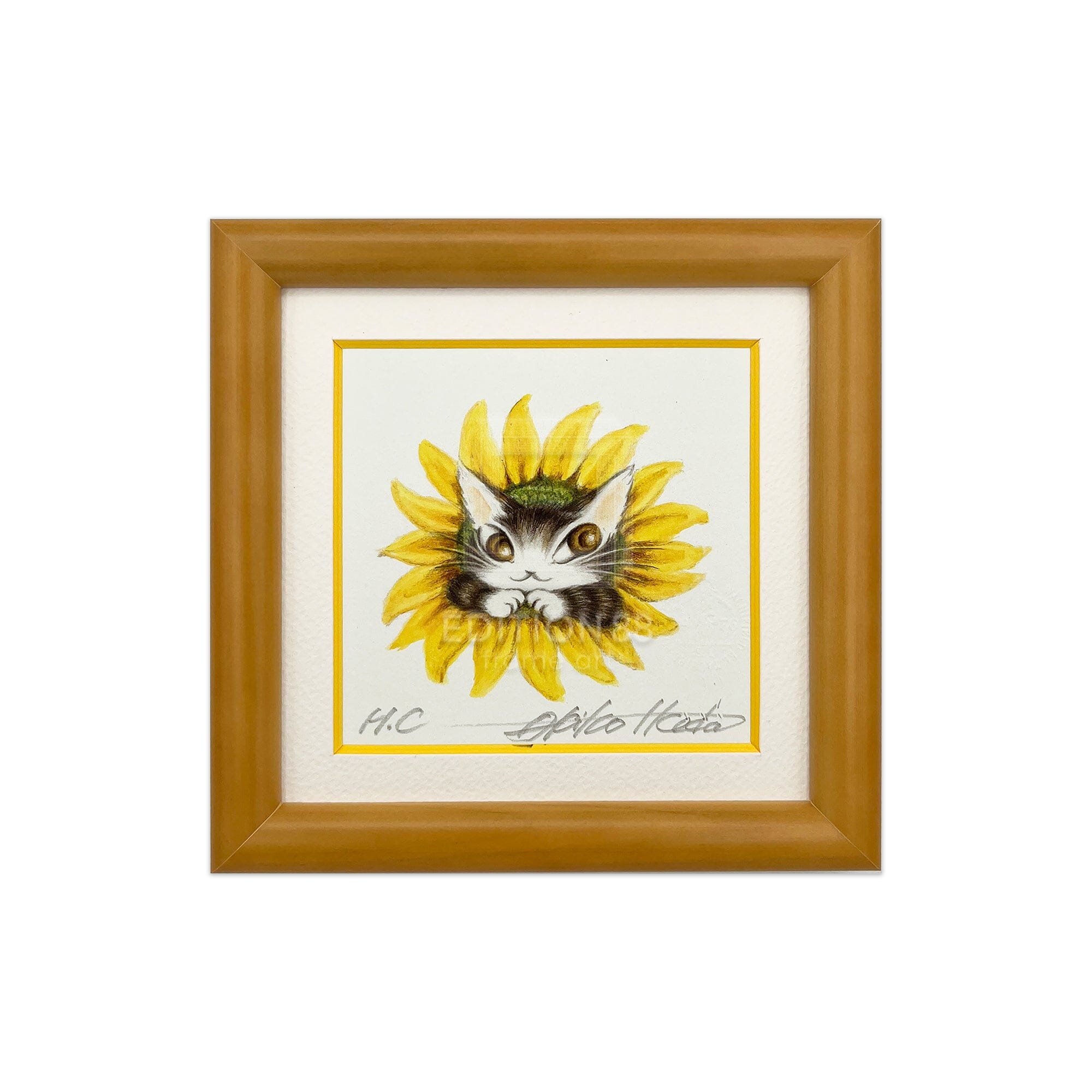 猫のダヤン 88グラフ「ひまわりダヤン」/池田あきこ（直筆サイン入り