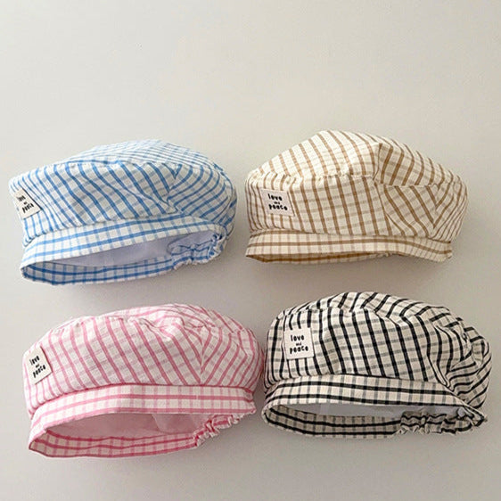 49-52cm】チェック柄ベレー帽｜ELMO-こども服エルモ- – こども服ELMO