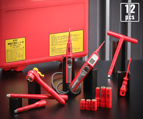 KTC 絶縁工具セットB テスター付 HV・EV車整備用【エヒメマシン】