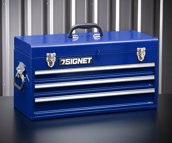 シグネット 3段ツールボックス ブルー トレイ無 (54381)(4712818648317