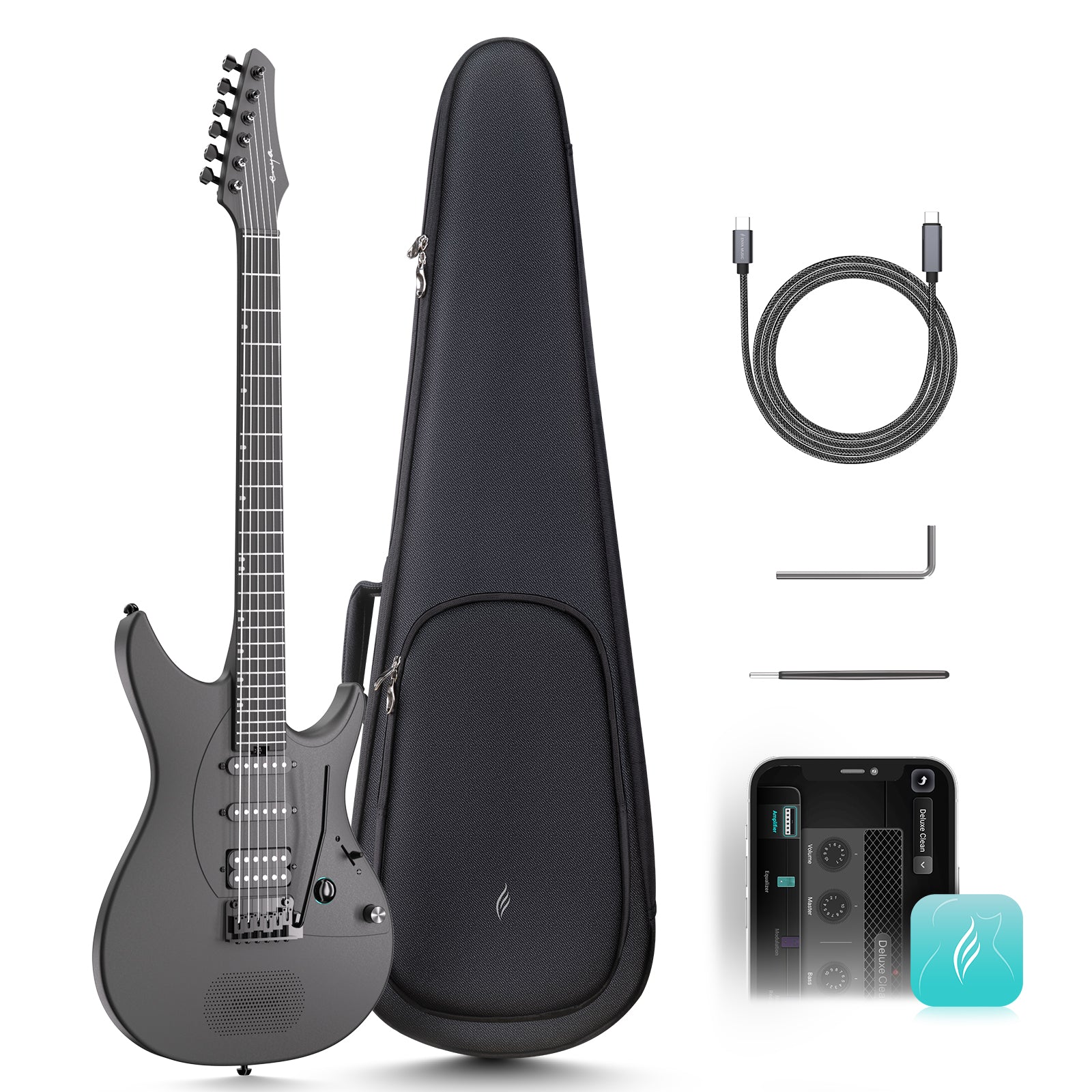 Enya Inspire: Carbon Fiber Super Strat Smart Guitar