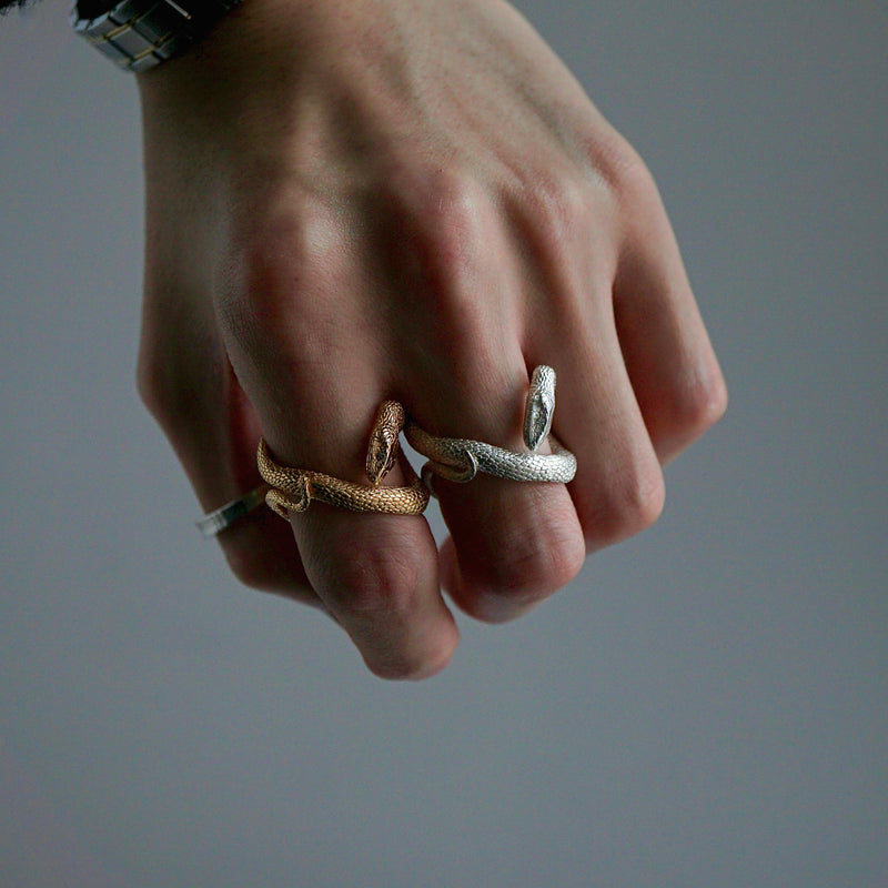 ELCAMI / Japanese rat snake Ring (ER-065S/G) – Fuligo / Fuligoshed