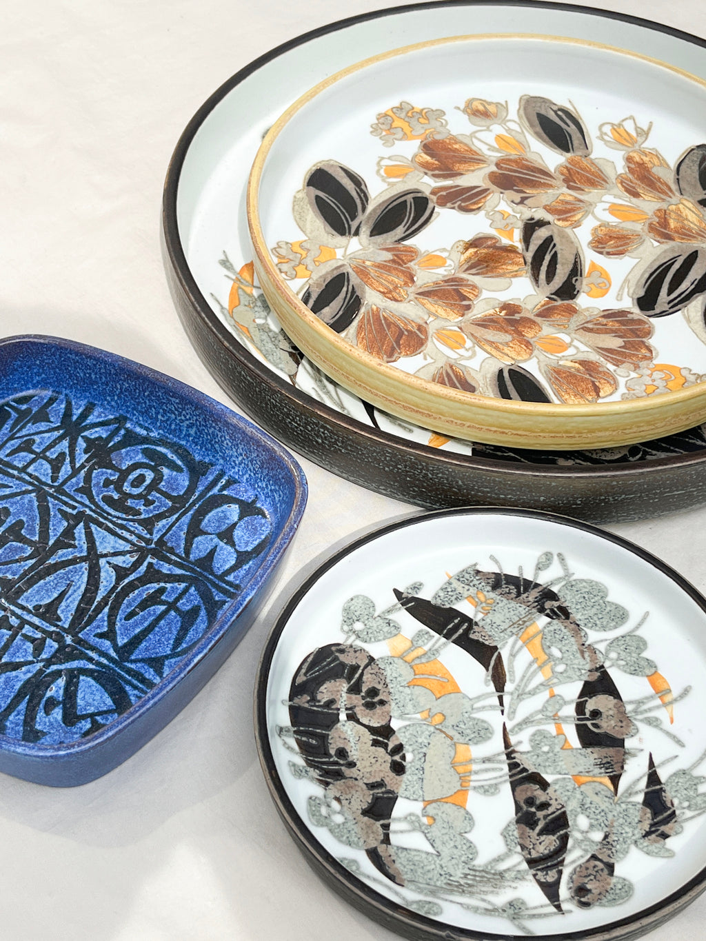 北欧ヴィンテージロイヤルコペンハーゲン バッカトレイ(中)17cm 角皿