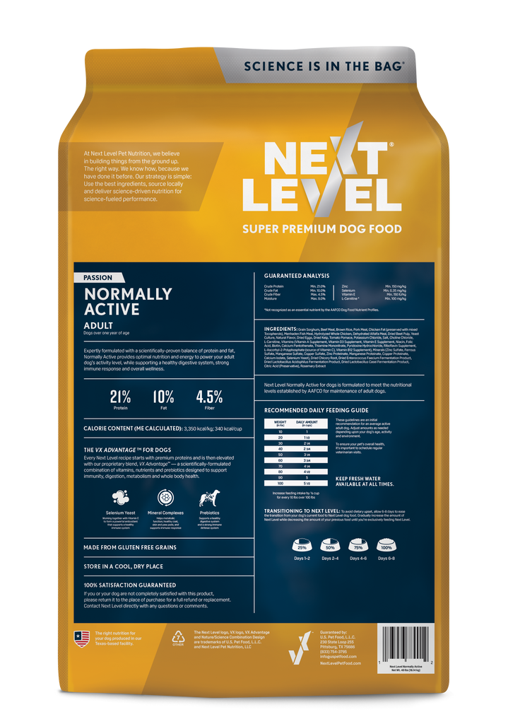 Next Level Super Premium Dog Food vNormally Active - Simpsonville