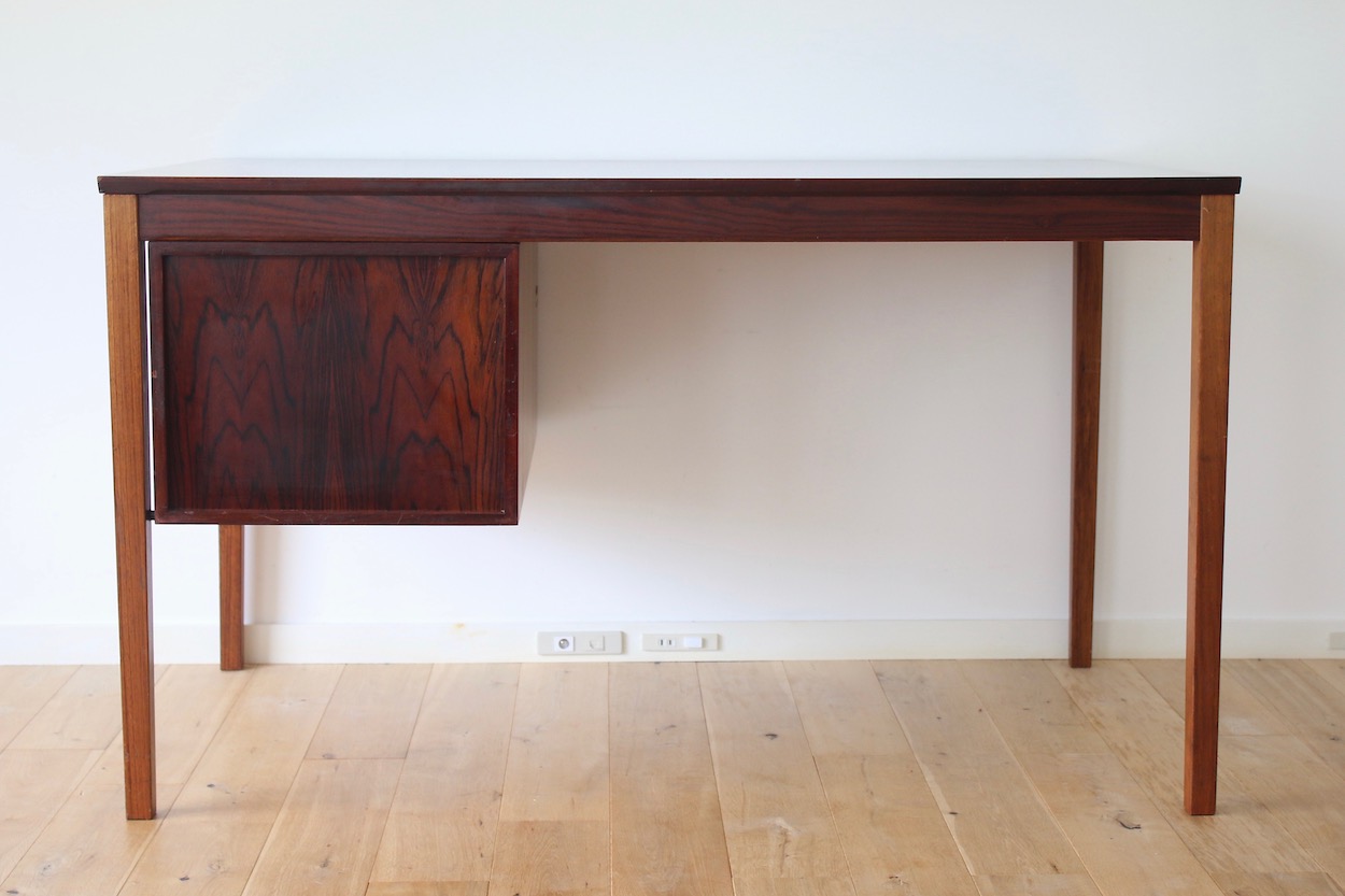60's Bruksbo Rosewood Desk ノルウェー ブルクスボ ローズウッド片袖