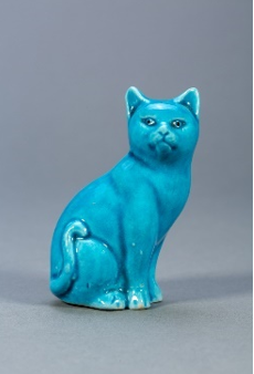 孔雀蓝釉猫_观复博物馆