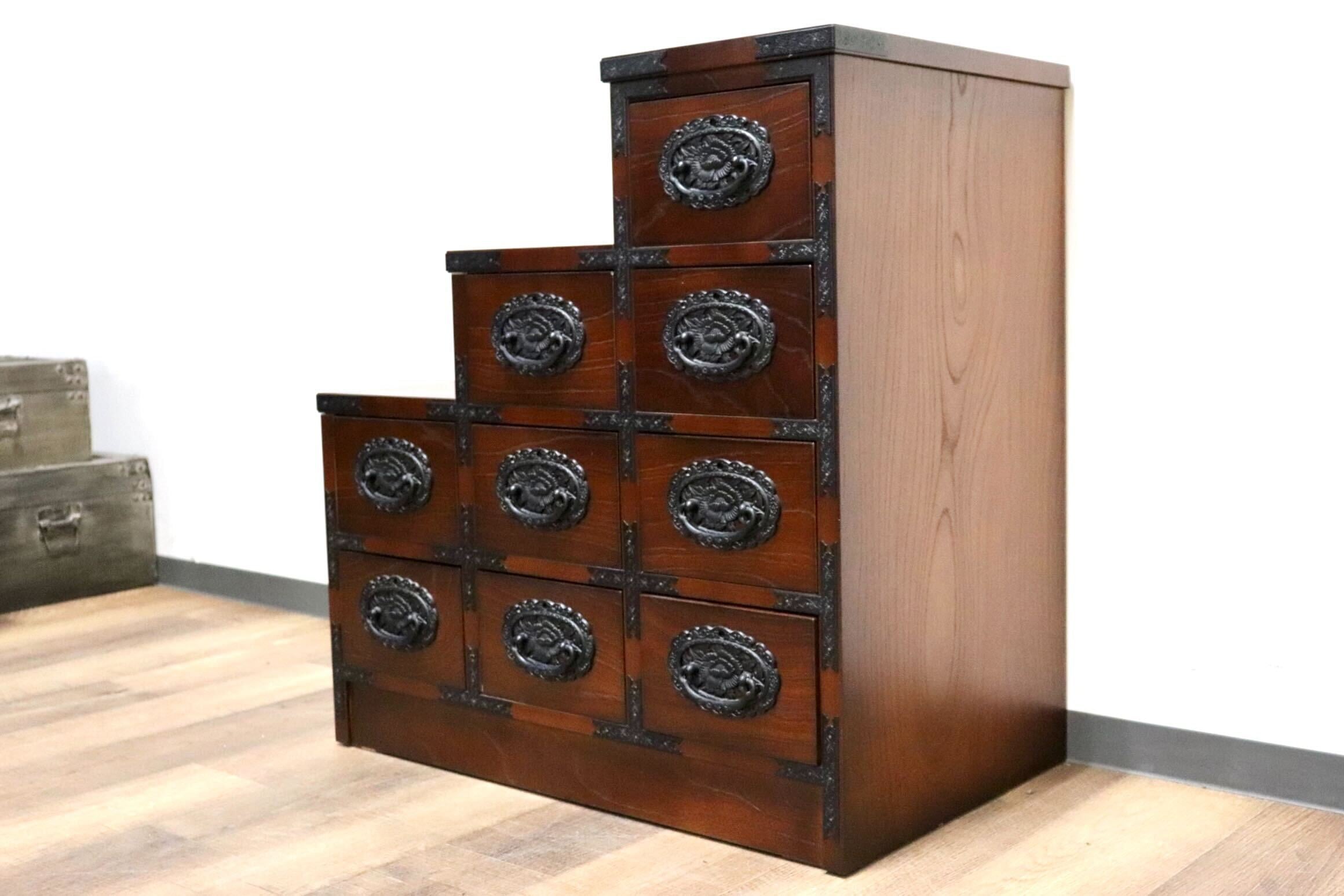 横浜元町 竹中家具／箪笥／チェスト／楢材／50年前購入／中古 横浜元町