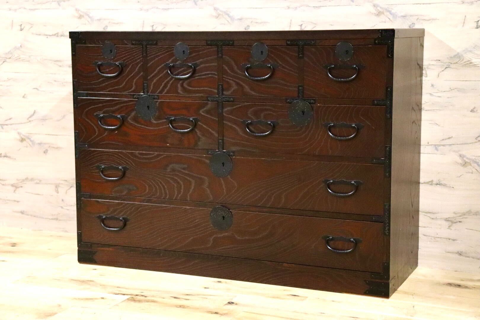 GMHS158A○青木産業 江戸 整理箪笥 時代箪笥 チェスト 整理タンス 和