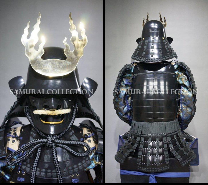 OR 火焔前立兜黒塗黒糸威二枚胴具足 ｜ 中津市から全国販売 甲冑・鎧兜