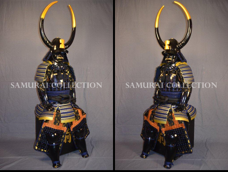 山本勘助 水牛角脇立杵前立兜紺糸威黒塗胴具足 ｜ 中津市から全国販売