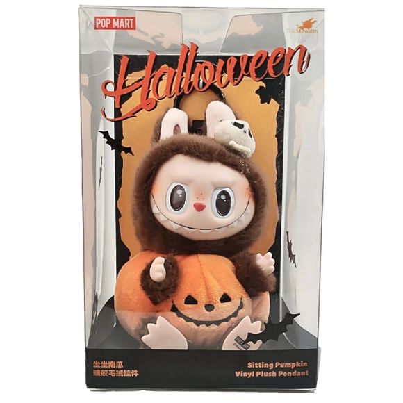 POP MART Labubu Happy Halloween Party Series Sitting Pumpkin Plush