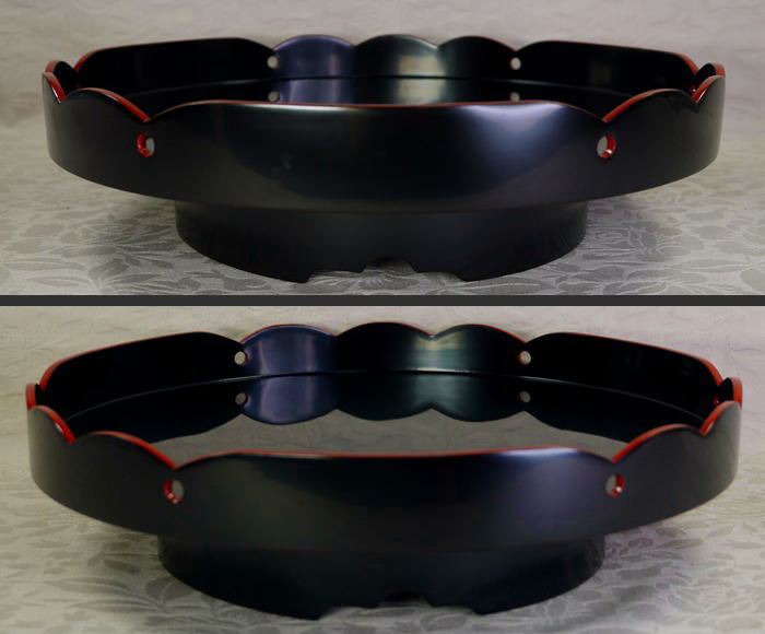 茶道具 一元斎好 雪輪盆 江戸千家宗家十代 川上閑雪 花押書付 共箱 k