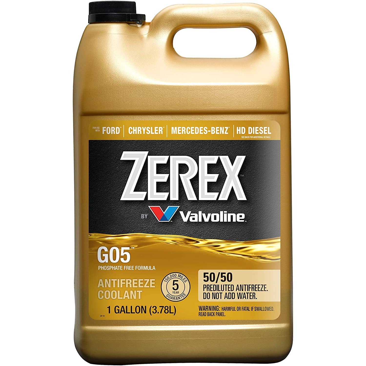 870) ZXG05RU1 Zerex G-05 Antifreeze/Coolant Prediluted 50/50