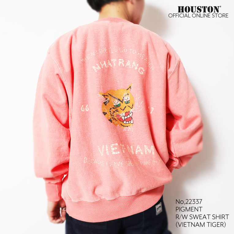 HOUSTON / ヒューストン 22338 PIGMENT R/V SWEAT SHIRT (VIETNAM