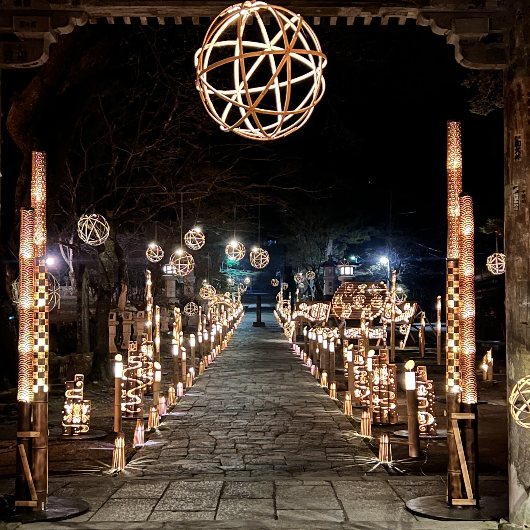 揖斐川町｜谷汲山華厳寺『竹のぬくもりイルミネーション2025』 3月28日