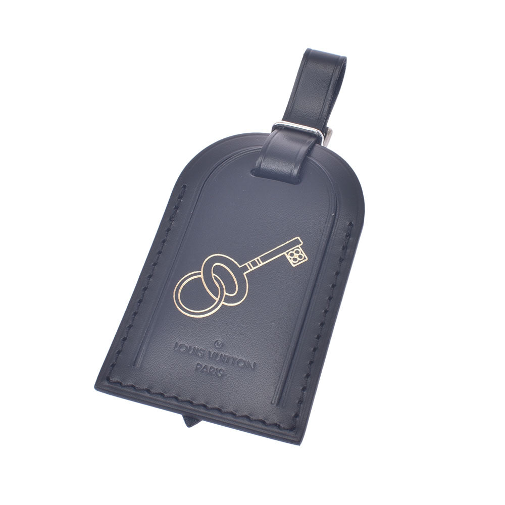 ルイヴィトンキーデザイン ネームタグ 黒 ユニセックス レザー