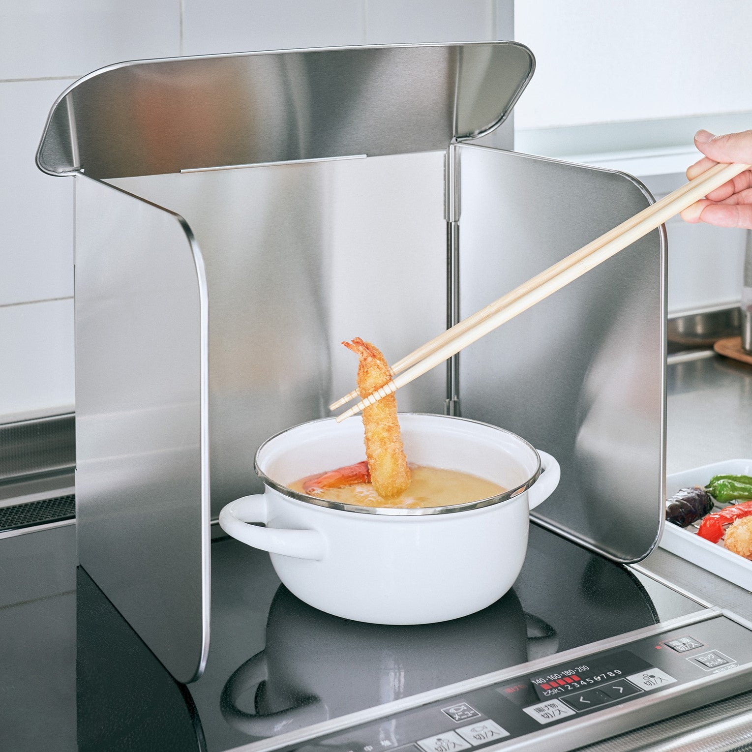 オークス レイエ コンパクト4面レンジガード 上面ガード 油はね防止