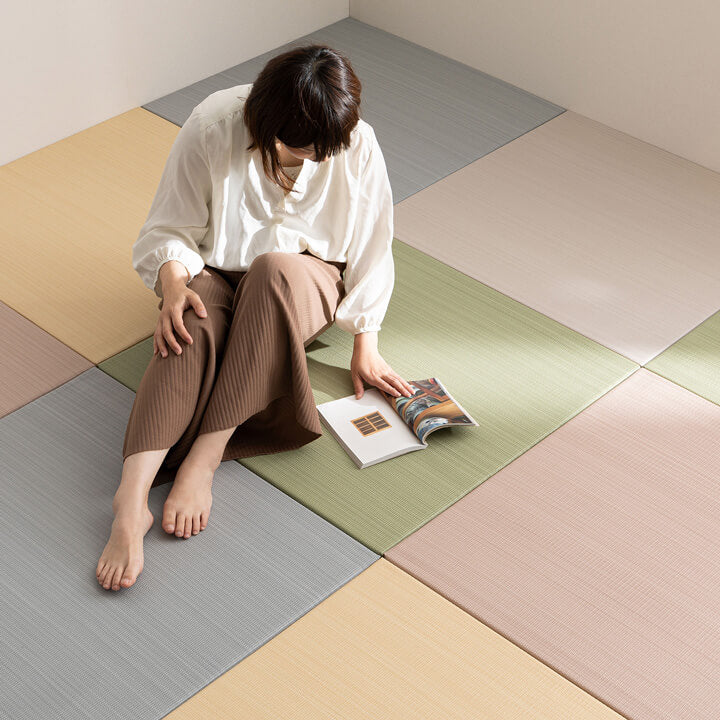 樹脂畳 置き畳 おぼろ （ 水拭きできる ポリプロピレン PP パステル