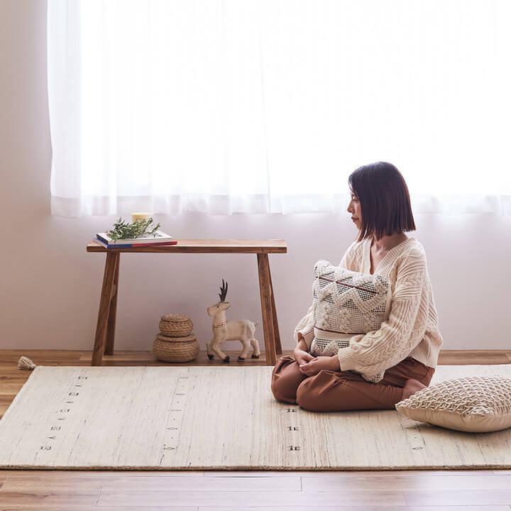 無染色ウール ギャッベ ギャベ ラグ Lシリーズ L16 – 萩原製造所