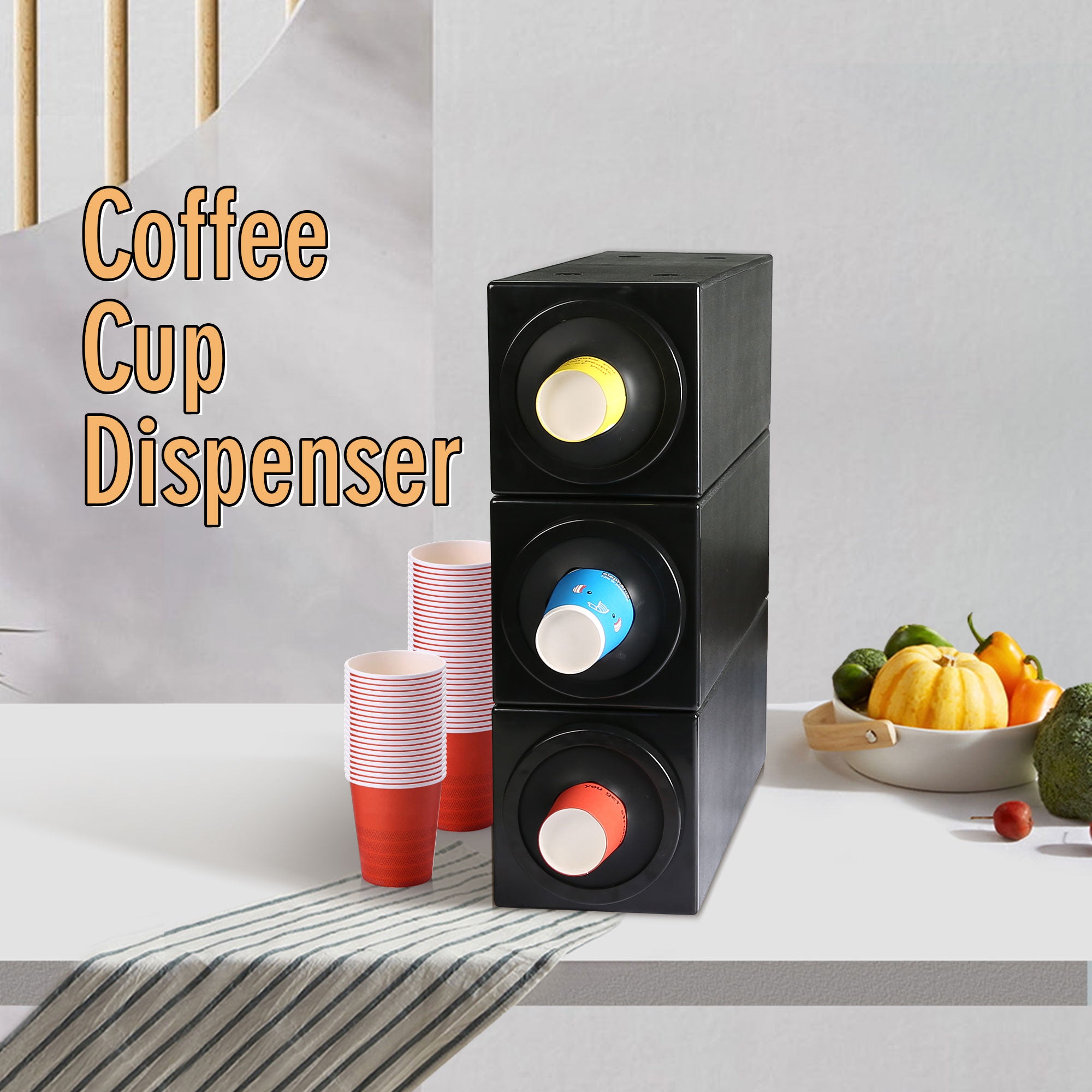 Clivia Commercial Cup Holder,Coffee Cup Dispenser Organizer,Paper