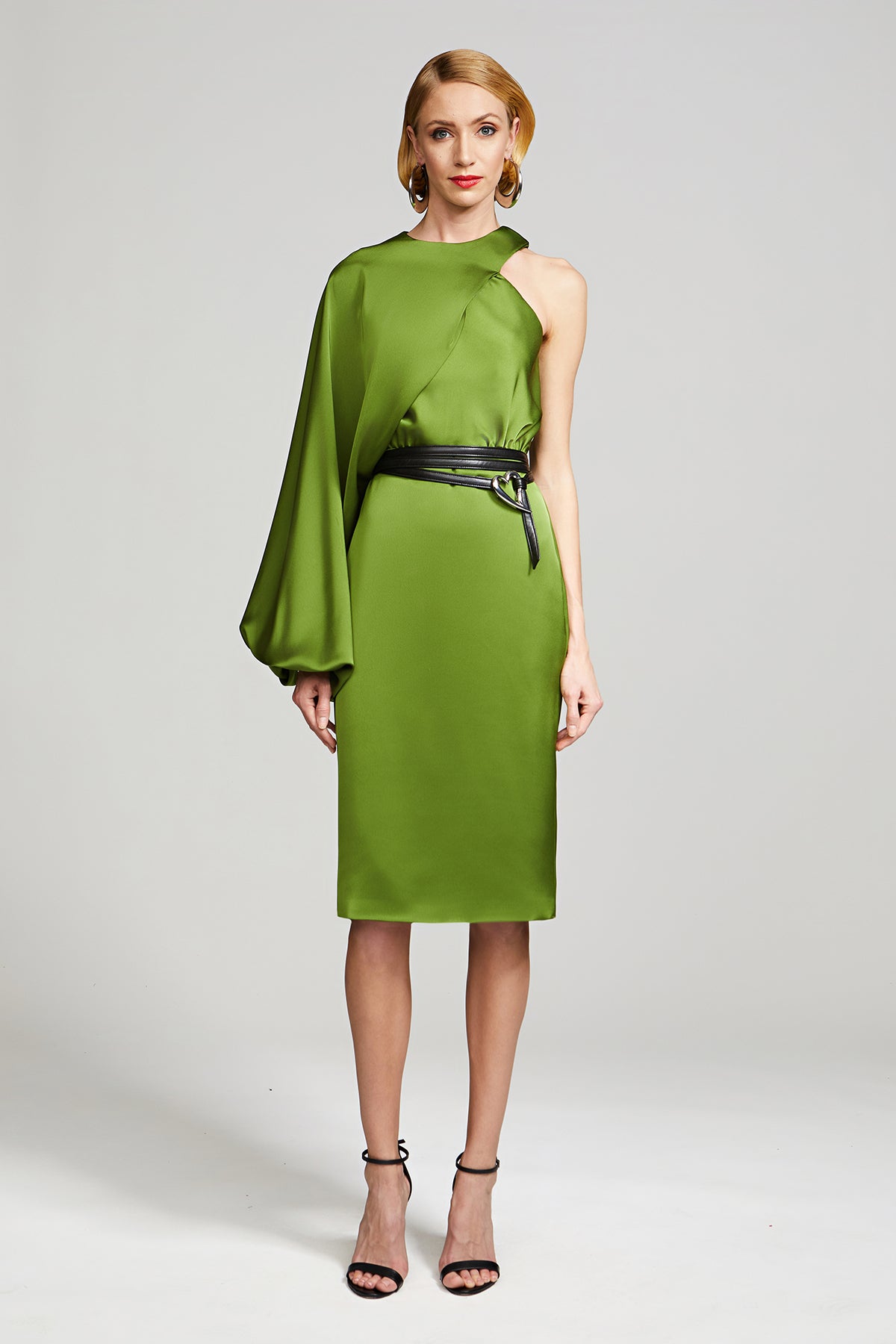 Christa Dress In Satin – Halston