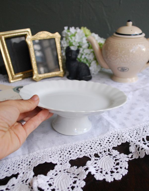 陶器製のコンポート（B・スカート）(n1-140)｜インテリア雑貨