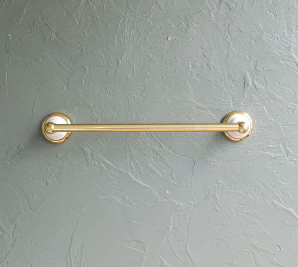 陶器✕真鍮タオルバー （ゴールド）(sa-612)｜DIYグッズ