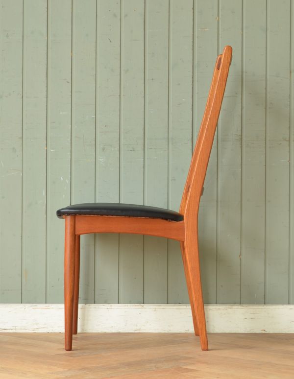 デンマーク製のヴィンテージチェア、チーク材のダイニングチェア(x-400