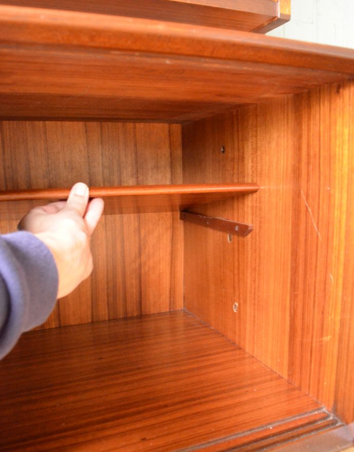 本棚や飾り棚に使えるヴィンテージ家具、チーク材のディバイダー（G