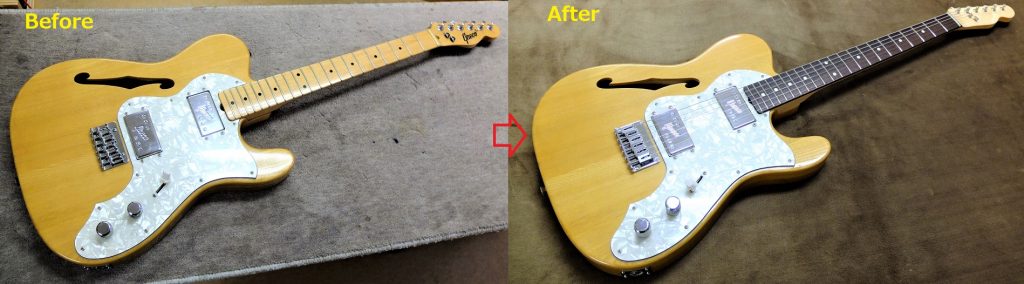 Greco TE-500 ネック交換・弦長変更改造例 | 千葉 船橋 ギター買取り