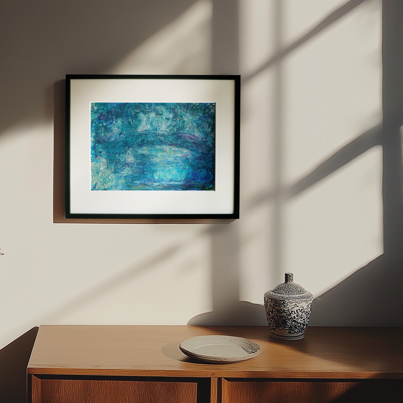 クロード・モネ 「日本の橋 (1918-1924)」アートポスター（フレーム