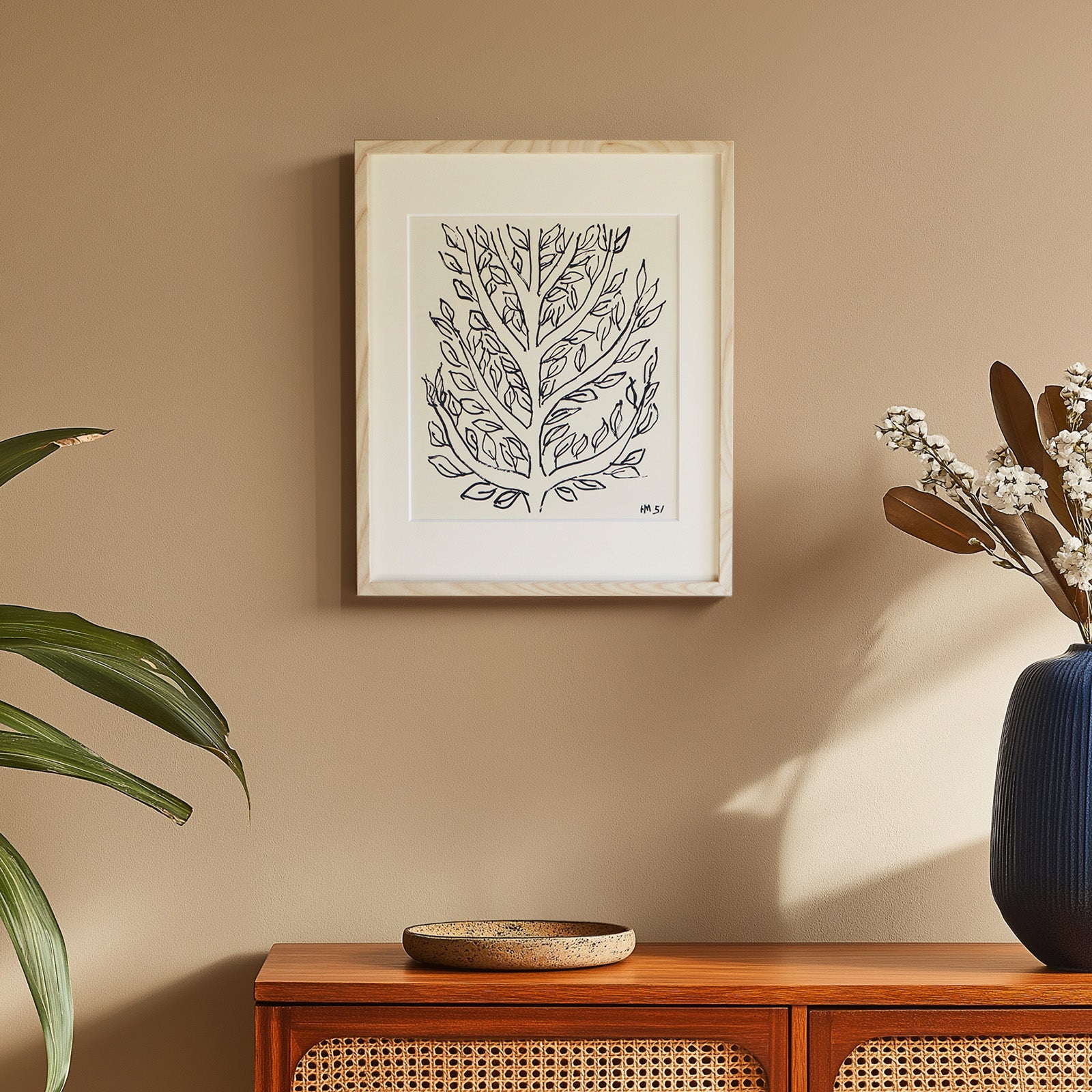 アンリ・マティス 「プラタナス 1951」アートポスター（フレーム付き